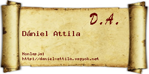 Dániel Attila névjegykártya