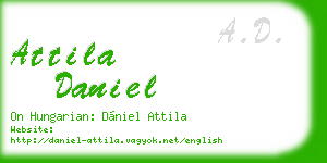 attila daniel business card