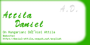 attila daniel business card
